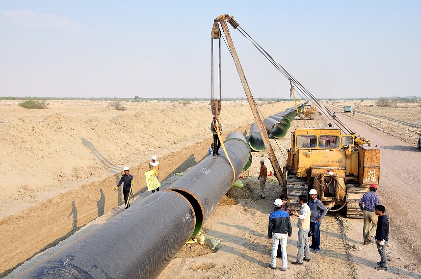 Water transmission pipe line from the Persian Gulf 